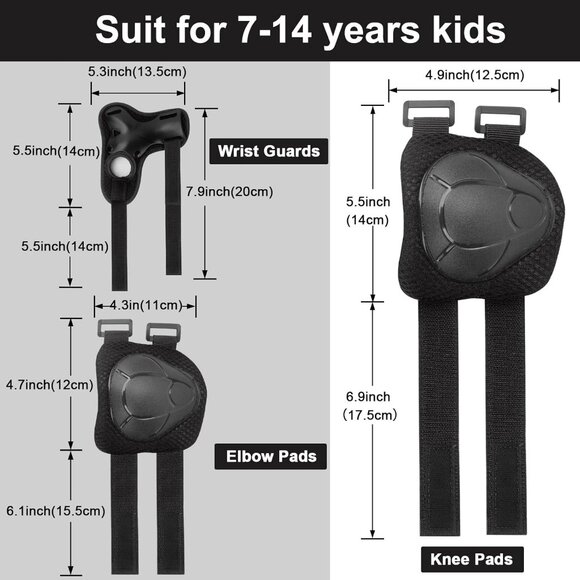 Kids/Youth Knee Pads and Elbow Pads Set  Wrist Guard 3 in 1 Kids Protec - Picture 4 of 4